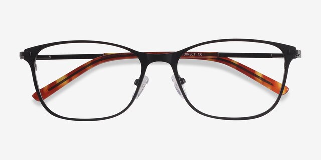 Modena Black MetalEyeglass Frames from EyeBuyDirect, Closed View
