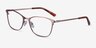 Kasia Rose Gold MetalEyeglass Frames from EyeBuyDirect, Angle View