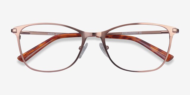 Kasia Rose Gold MetalEyeglass Frames from EyeBuyDirect, Closed View