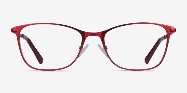 Kasia Burgundy MetalEyeglass Frames from EyeBuyDirect, Front View