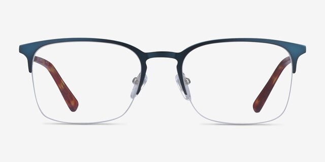 Vimy Blue MetalEyeglass Frames from EyeBuyDirect, Front View