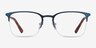 Vimy Blue MetalEyeglass Frames from EyeBuyDirect, Front View