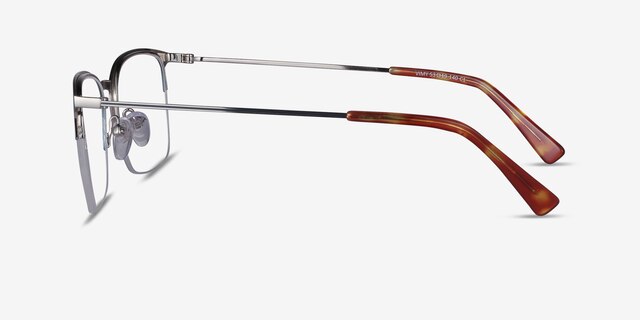 Vimy Blue MetalEyeglass Frames from EyeBuyDirect, Side View