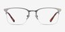 Vimy Gunmetal MetalEyeglass Frames from EyeBuyDirect, Front View