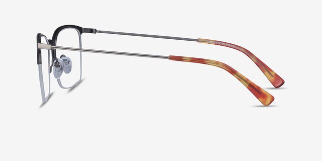 Vimy Gunmetal MetalEyeglass Frames from EyeBuyDirect, Side View