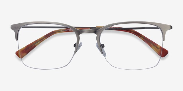 Vimy Gunmetal MetalEyeglass Frames from EyeBuyDirect, Closed View