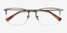 Vimy Gunmetal MetalEyeglass Frames from EyeBuyDirect, Closed View