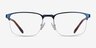 Valery Blue MetalEyeglass Frames from EyeBuyDirect, Front View