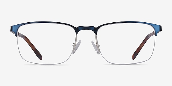 Valery Blue Metal Eyeglass Frames