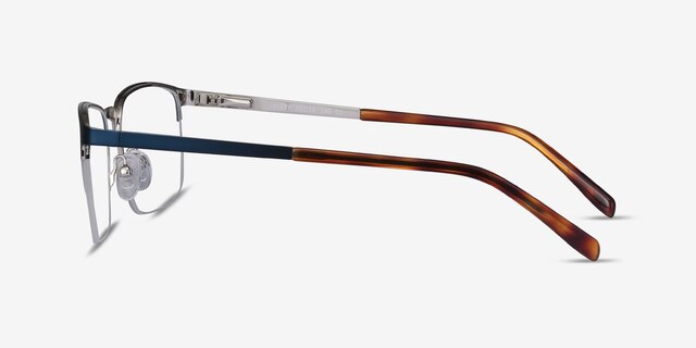Valery Blue MetalEyeglass Frames from EyeBuyDirect, Side View