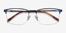 Valery Blue MetalEyeglass Frames from EyeBuyDirect, Closed View