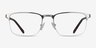 Valery Silver MetalEyeglass Frames from EyeBuyDirect, Front View