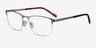 Valery Silver MetalEyeglass Frames from EyeBuyDirect, Angle View