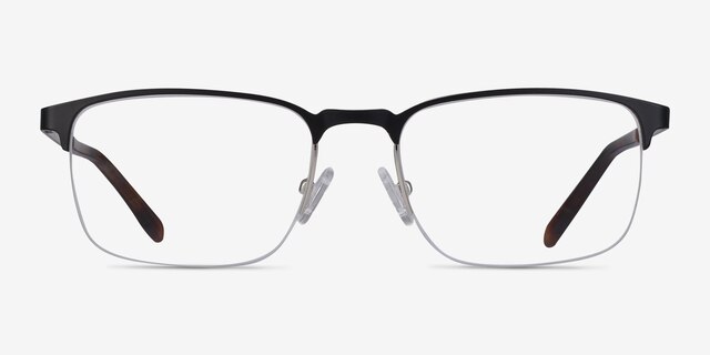 Valery Black MetalEyeglass Frames from EyeBuyDirect, Front View