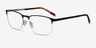 Valery Black MetalEyeglass Frames from EyeBuyDirect, Angle View