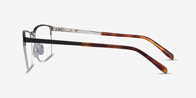 Valery Black MetalEyeglass Frames from EyeBuyDirect, Side View
