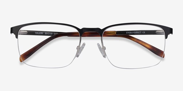 Valery Black MetalEyeglass Frames from EyeBuyDirect, Closed View