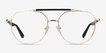 Coxon Golden Black MetalEyeglass Frames from EyeBuyDirect, Front View