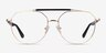 Coxon Golden Black MétalMontures de lunettes de vue d'EyeBuyDirect, Vue de Face