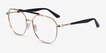 Coxon Golden Black MetalEyeglass Frames from EyeBuyDirect, Angle View