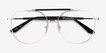 Coxon Golden Black MetalEyeglass Frames from EyeBuyDirect, Closed View