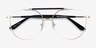 Coxon Golden Black MétalMontures de lunettes de vue d'EyeBuyDirect, Vue Rapprochée