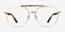 Coxon Golden Tortoise MetalEyeglass Frames from EyeBuyDirect, Front View