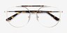 Coxon Golden Tortoise MetalEyeglass Frames from EyeBuyDirect, Closed View