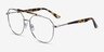 Coxon Silver Tortoise MetalEyeglass Frames from EyeBuyDirect, Angle View