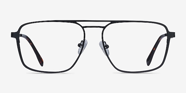 Gallo Black Metal Eyeglass Frames