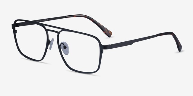 Gallo Black MetalEyeglass Frames from EyeBuyDirect, Angle View