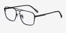 Gallo Black MetalEyeglass Frames from EyeBuyDirect, Angle View