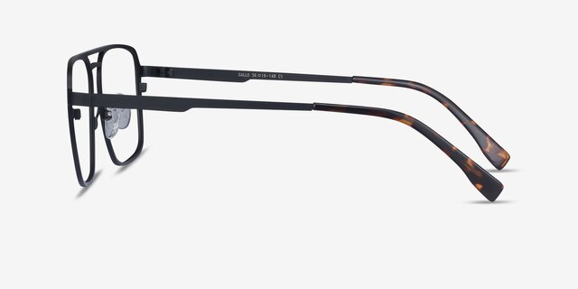 Gallo Black MetalEyeglass Frames from EyeBuyDirect, Side View