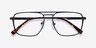 Gallo Black MetalEyeglass Frames from EyeBuyDirect, Closed View