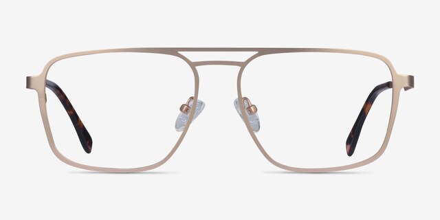Gallo Gold MetalEyeglass Frames from EyeBuyDirect, Front View