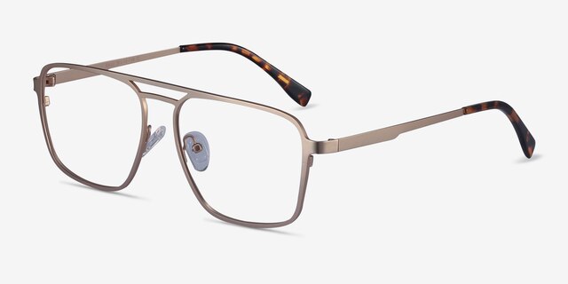 Gallo Gold MetalEyeglass Frames from EyeBuyDirect, Angle View