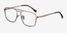 Gallo Gold MetalEyeglass Frames from EyeBuyDirect, Angle View