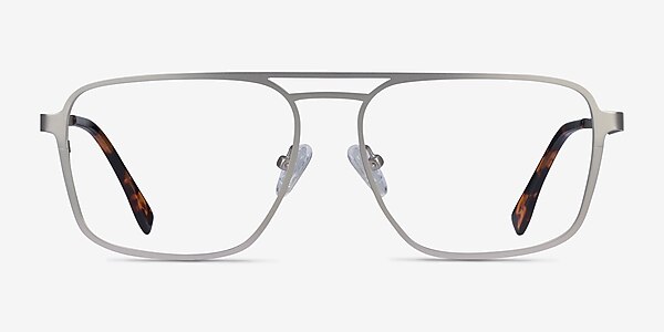 Gallo Silver Metal Eyeglass Frames