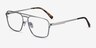 Gallo Silver MetalEyeglass Frames from EyeBuyDirect, Angle View