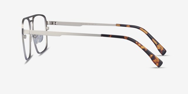 Gallo Silver MetalEyeglass Frames from EyeBuyDirect, Side View