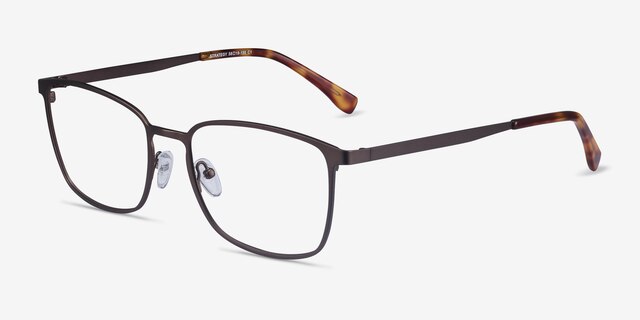 Strategy Gunmetal MetalEyeglass Frames from EyeBuyDirect, Angle View
