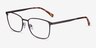 Strategy Gunmetal MetalEyeglass Frames from EyeBuyDirect, Angle View