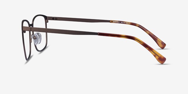 Strategy Gunmetal MetalEyeglass Frames from EyeBuyDirect, Side View