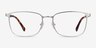 Strategy Silver MetalEyeglass Frames from EyeBuyDirect, Front View