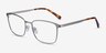 Strategy Silver MetalEyeglass Frames from EyeBuyDirect, Angle View