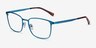 Strategy Blue MetalEyeglass Frames from EyeBuyDirect, Angle View