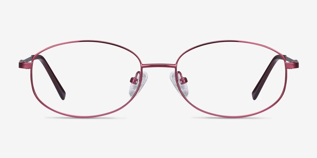 Embrace Burgundy MetalEyeglass Frames from EyeBuyDirect, Front View