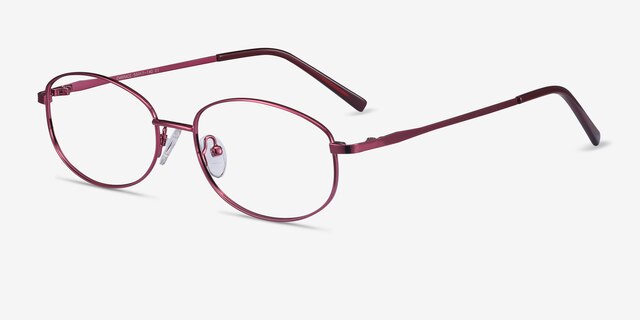 Embrace Burgundy MetalEyeglass Frames from EyeBuyDirect, Angle View