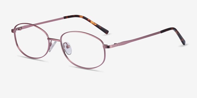 Embrace Pink MetalEyeglass Frames from EyeBuyDirect, Angle View