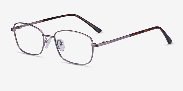 Path Purple MetalEyeglass Frames from EyeBuyDirect, Angle View